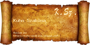 Kuhn Szabina névjegykártya
