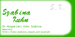 szabina kuhn business card